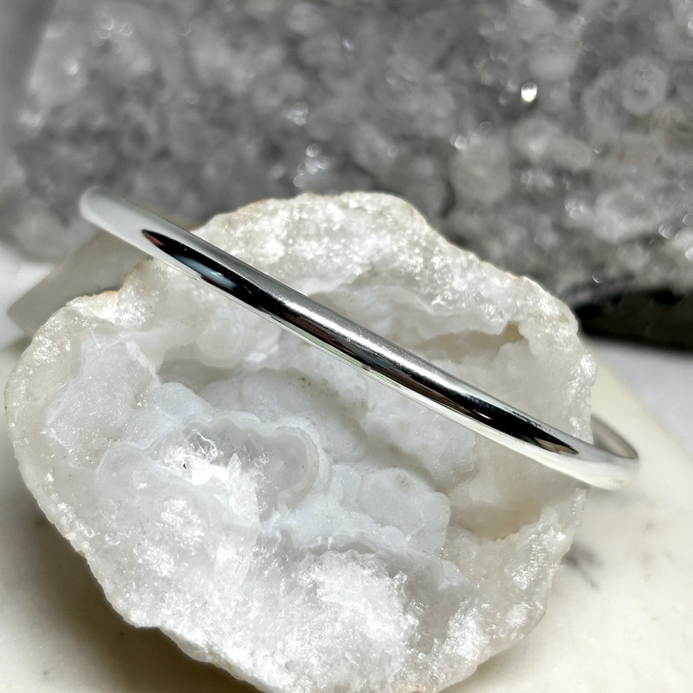 Vintage Minimalist Hinge Bangle Bracelet 925